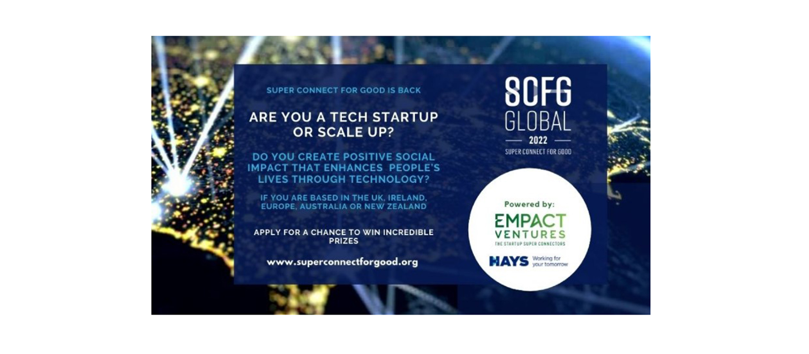 eg technology collaborate with Empact Ventures for 2022 Super Connect for Good Competition